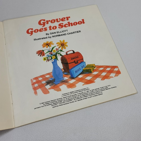 Vtg 1983 Grover Goes To School Book And Read Along Cassette Tape - Picture 8 of 15